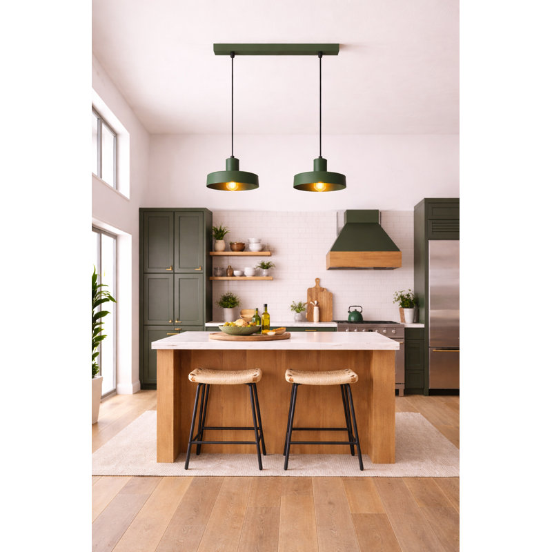 2 - Light Pendant, Matte Green