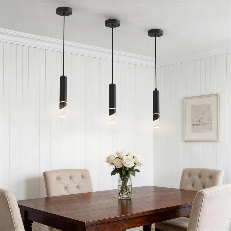 Luminaire suspendu en cristal 1 lumière pour îlot de cuisine