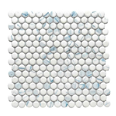 Eterna Penny 12"x12" Recycled Glass Mosaic Tile
