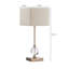 Crystal Table Lamp with Metal Base for Bedroom Furniture, Bedside Buffet Lamp with Linen Shade-95863619-95863620