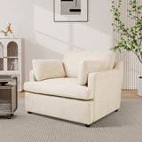 37'' W Oversized Upholstered  Accent Chair Polyester Armchair With Cushion Back,Green