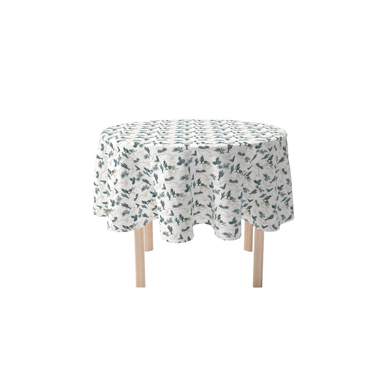 Round Cotton Twill Tablecloth