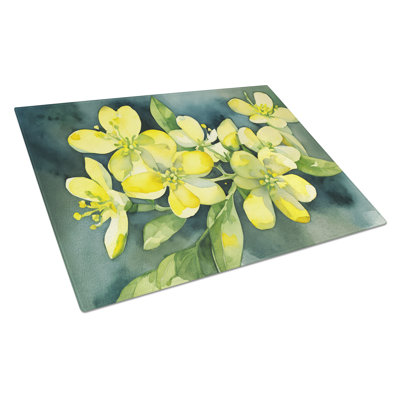 Grande planche à découper en aquarelle jaune de South Carolina