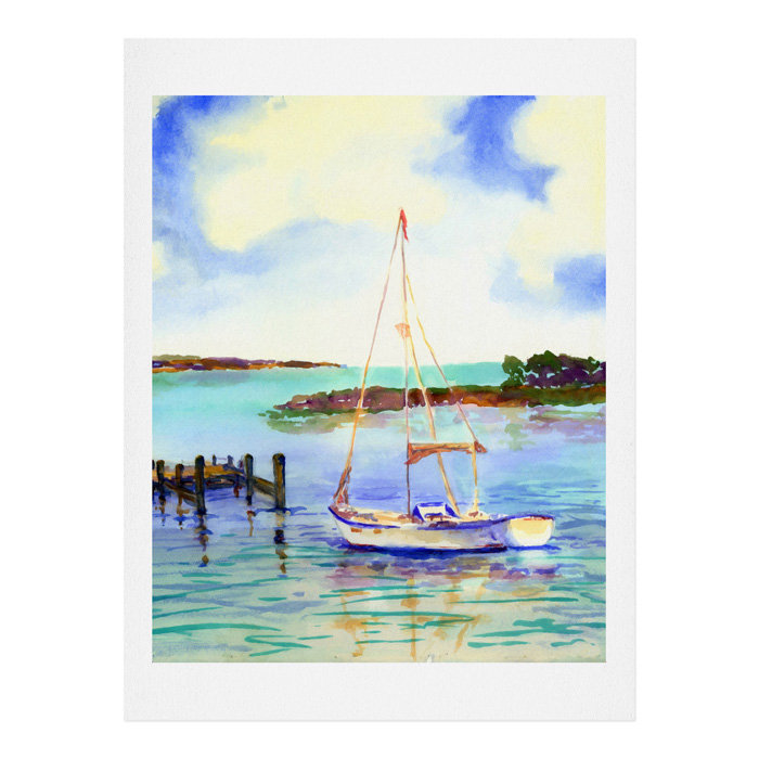 «Summer Sail» par Laura Trevey - reproduction imprimée, H 24 po x l 18 po