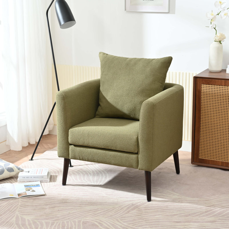 Fauteuil d'appoint Modern, Olive Green Fabric