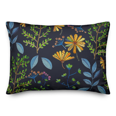 Coussin décoratif floral intérieur / extérieur en polyester