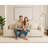Modular Sectional Sofa, Corduroy 3-Seater All-Foam Compressed Couch, Modern Minimalist Design With Deep Seating And No Assembly Required-558133744