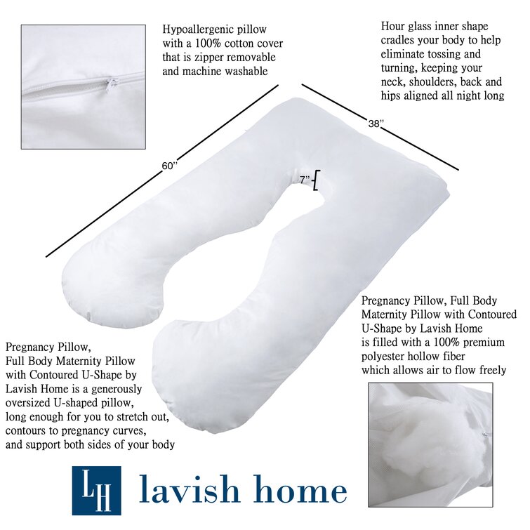 Lavish Home Full Body Polyester Pregnancy Pillow & Reviews - Wayfair Canada