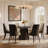 CR039AEH-WFUS1 Modern Round Dining Table with Lazy Susan for 4-6, Sintered Stone Tabletop, Solid Pedestal Carbon Steel Base Pre-Assembly-101644229-101644228-101644226