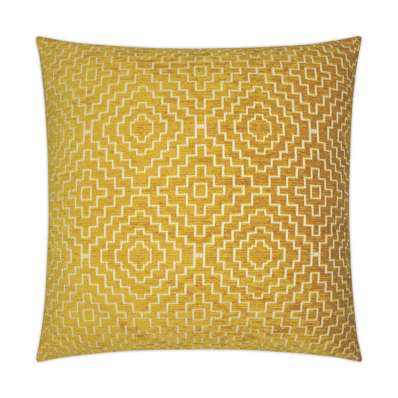 Coussin décoratif à carreaux, Cari, Carré 24 po