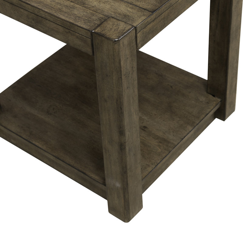 Table de bout carrée Arnaline avec tablette de plancher