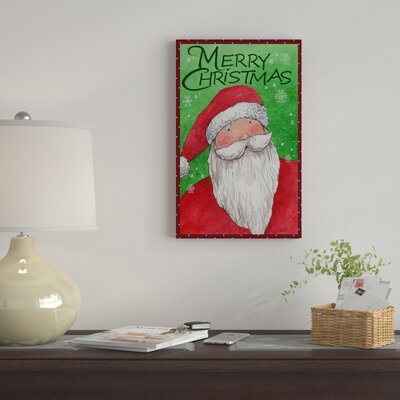 Merry Christmas Santa in Red' Graphic Art Print on Wrapped Canvas -  Winston Porter, E3397FBE3BC5417E86333AA1480011AD