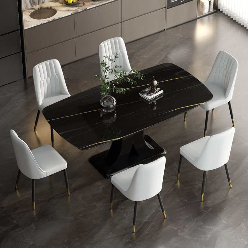 Ensemble repas pour 6 personnes, Gris clair, Noir, 7