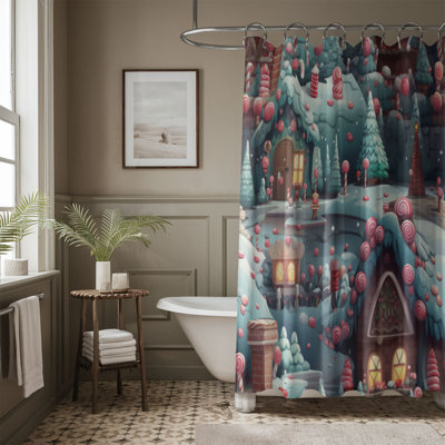 Rideau de douche Gingerbread Castle - Premium