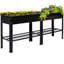 Ensemble de lit de jardin surélevé en acier galvanisé Pinero - 2 - noir-790844722-790843799