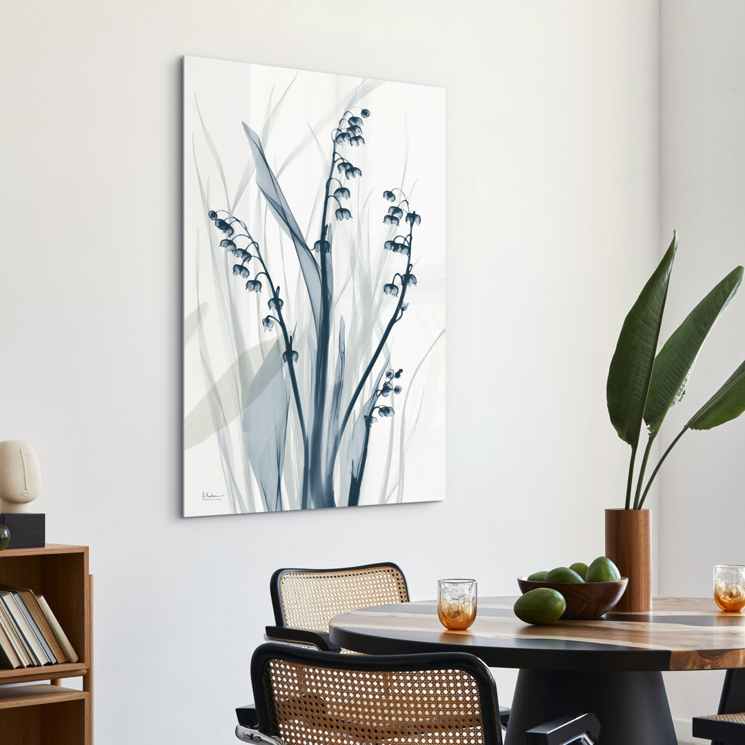 " Cerulean Stems II Frameless Free Floating Tempered Glass Panel Graphic Wall Art " by Albert Koetsier Ebern Designs