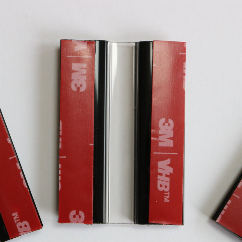 Black 50mm Acrylic Flexible Hinges - No Glue Required Low Profile Plexiglass, Continuous Acrylic Piano Hinges
