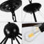 8 - Luminaire suspendu de style rétro - Cuisine, salon, rouille et corrosion dans la salle à manger, chaîne réglable, noyer et rouille noire, luminaire suspendu