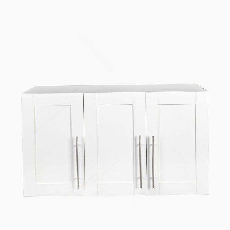 Armoire de rangement murale empilable avec tablettes réglables, offrant un rangement polyvalent et peu encombrant pour la maison et le bureau