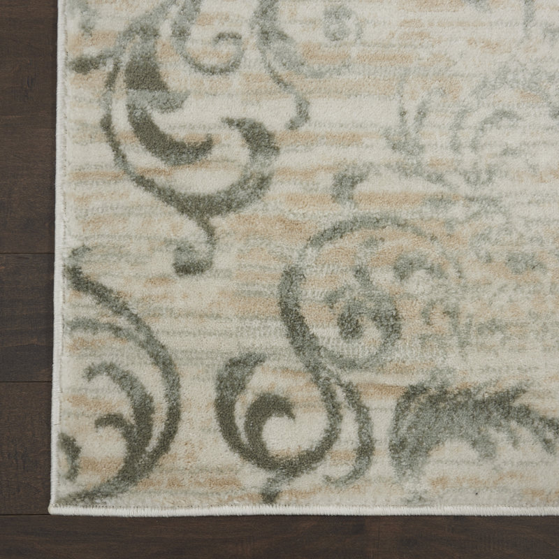 Tapis blanc rétro Alana, Rectangle 9 pi x 12 pi