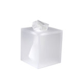Mike + Ally Luxury Ice Lucite Square Tissue Holder for Bathroom & Bedroom