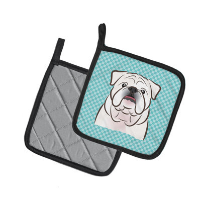 Cuisinier poignée anglais bouledogue à caroline à trésors Checkerboard