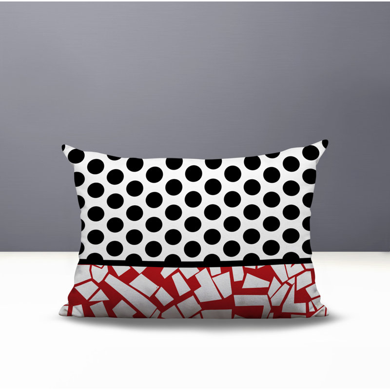 Oreiller rectangulaire réversible intérieur / extérieur Miva, Rectangulaire H 14 po x l 20 po, Rouge