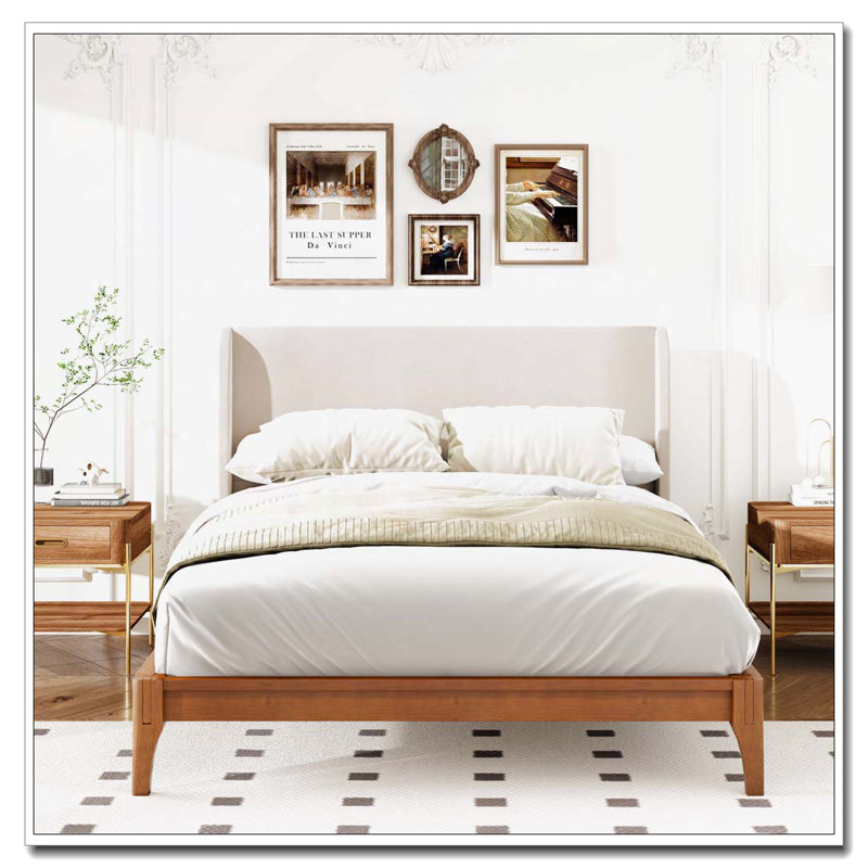 Lit plateforme en bois de bambou