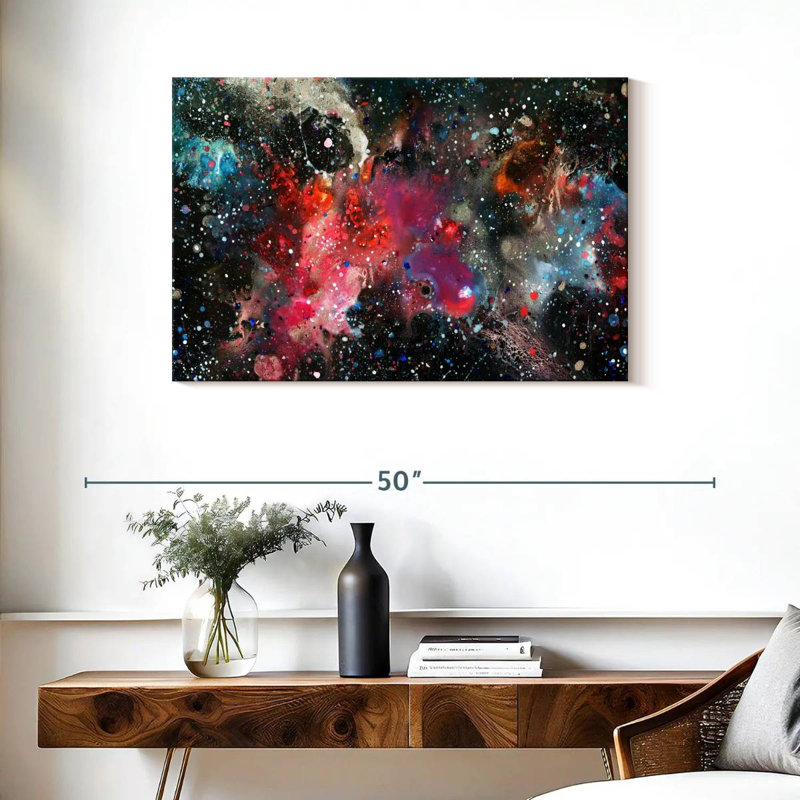 Galaxie colorée, H 24 po x l 36 po