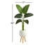 Banane artificielle 60 po en pot