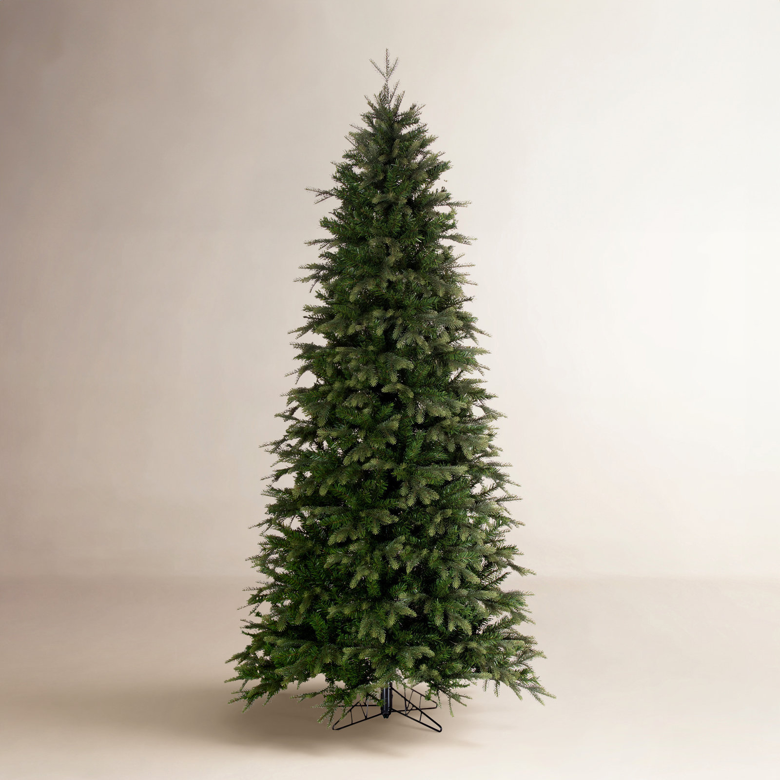 Slim Cashmere Flocked 14' Pine Christmas Tree, 9 ft