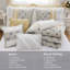 Ensemble d'édredon en coton percale 9 pièces Cottage Chic jaune, très grand avec détails ruché et dentelle-119071053