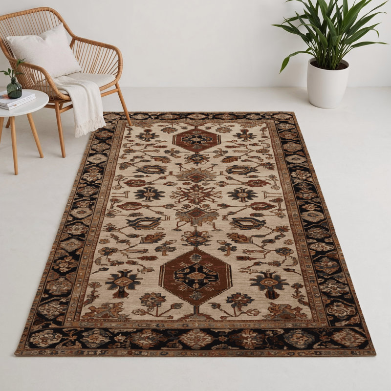 Tapis turc intérieur et extérieur brun, Rectangulaire 3 pi x 5 pi