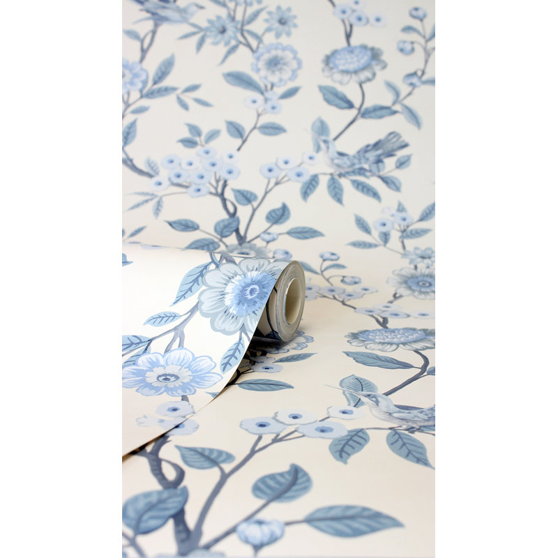 Elspeth Floral Trail Wallpaper, Blue