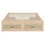 Lit plateforme double avec 6 tiroirs de rangement-1525374234