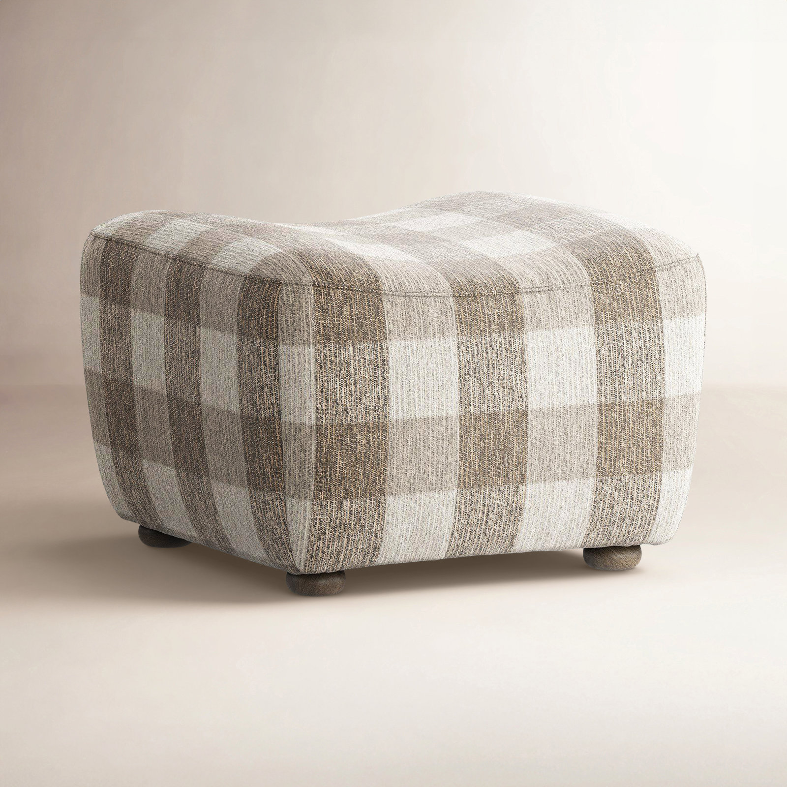 Amber Lewis x Four Hands Kylo 26" Ottoman, Dresden Pebble