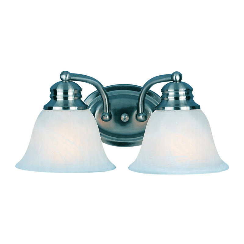 Éclairage pour meuble-lavabo à intensité variable Elli, Nickel satiné, Marbre