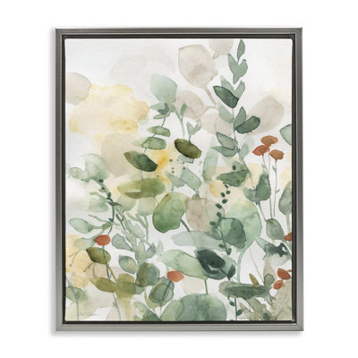 Opaque Layered Leaves Framed Floater Canvas Wall Art by Carol Robinson