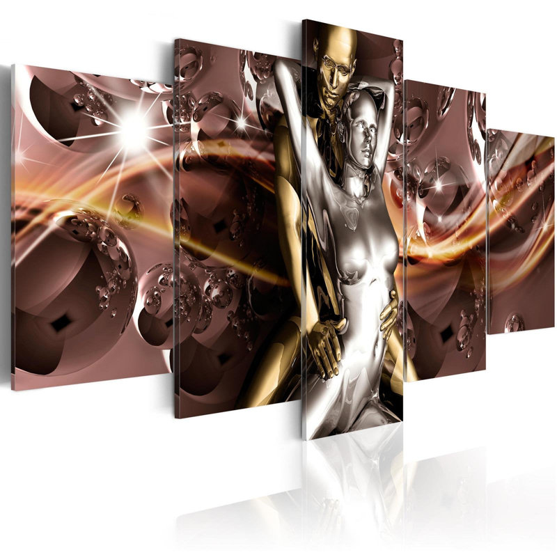 " Romantic Ecstasy " 5 - Pieces, 40" H x 80" W x 0.7" D