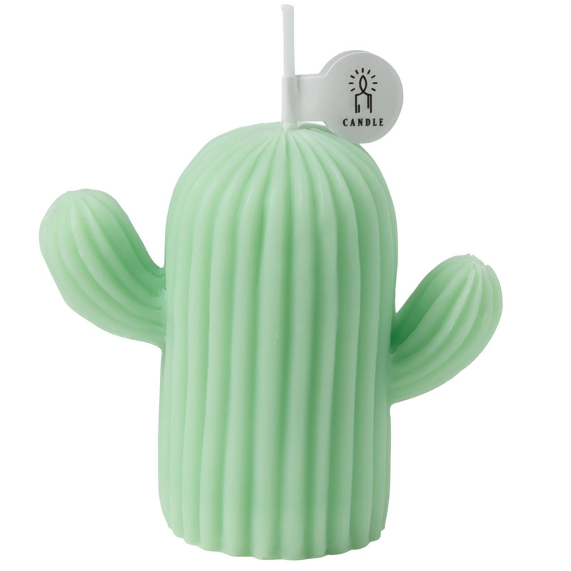  Bougie parfumée en forme de cactus Home, Vert
