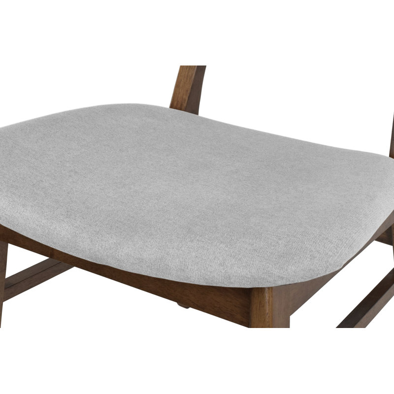 Hartzog Set of 2 Dining Chairs - Solid Wood Frame with Upholstered Fabric Seats - Open Back Kitchen & Dining Room Chairs, 2