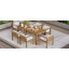 7-Piece Patio Dining Table Set For 6 With Rectangle Table & Chairs With Removable Cushions-8837023