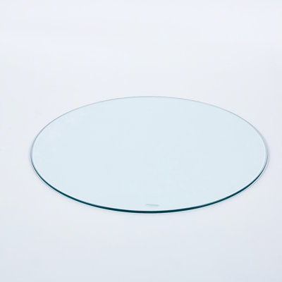 Plateau carré en verre trempé transparent de 80 cm - surface lisse facile à nettoyer, propriétés physiques supérieures, conception exquise, largeur de 30,61 po, profondeur, hauteur de 0,3 po, poids de 27,35 lb,