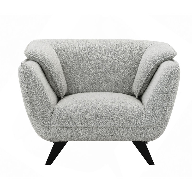 Fauteuil bouclé gris clair, Boucle gris clair