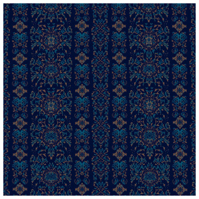 Blue Floral Damask Wall Tapestry - Damask Wall Decor
