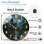 Horloge murale rétro vintage 12 "en verre pour décoration intérieure