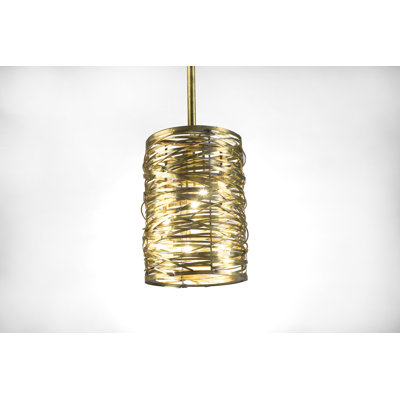 Rotini Lux 5 - Light Gold Unique/Statement Pendant