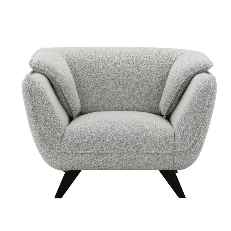 Nayeli Linen Chair, Light Grey Boulce