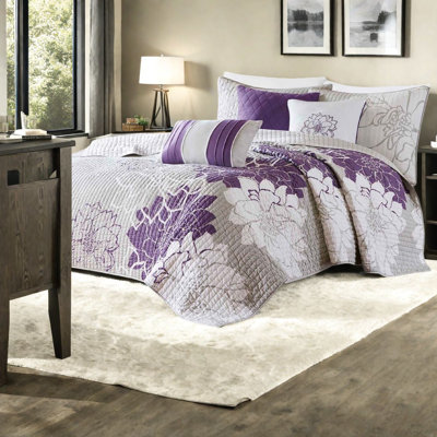 Ensemble de literie réversible en coton de style floral, parfait pour le confort de la maison