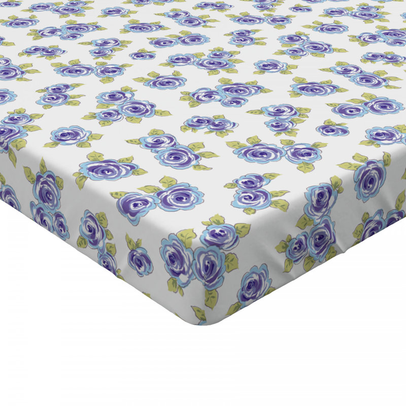 Microfiber Floral Fitted Sheet, Twin XL Fitted Sheet